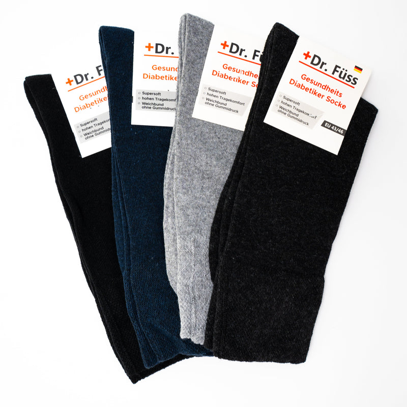 Učitajte sliku u galerijski prikaz, 4-pak Dijabetičarske čarape Dr. Füss 4 boje