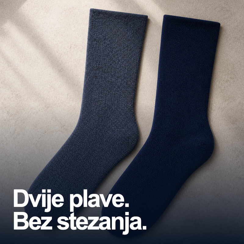 Load image into Gallery viewer, Dvije plave nijanse Dr. Füss čarapa bez stezanja