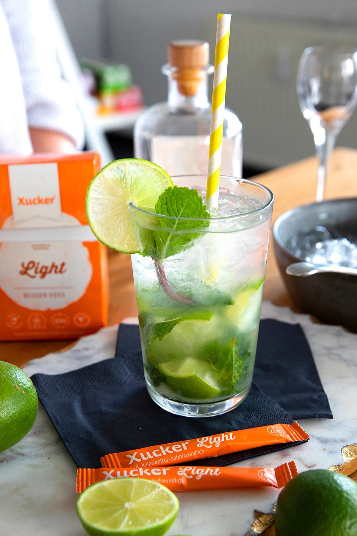 Mojito koktel s niskim udjelom ugljikohidrata