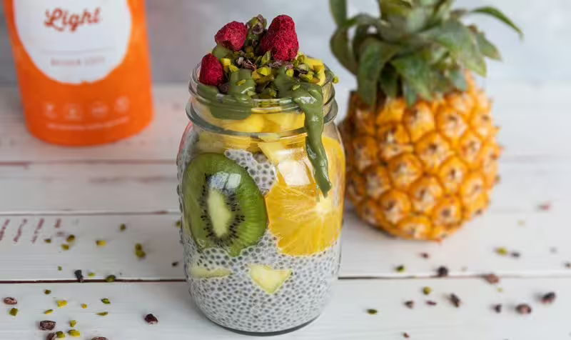 Chia puding s maslacem od badema