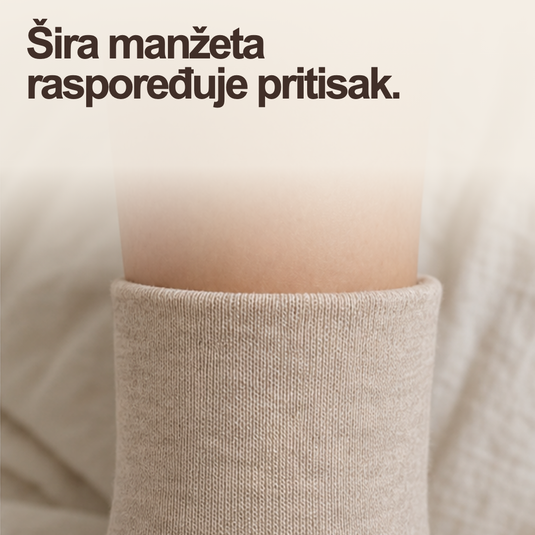 Šira mekana manšeta bež Dr. Füss čarapa raspoređuje pritisak