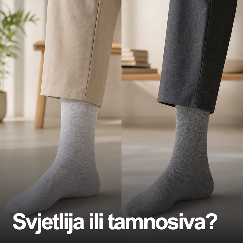 Laden Sie das Bild in Galerie -Viewer, Svjetlija i tamnosiva Dr. Füss čarapa u dva stila
