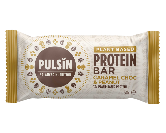 Pulsin Proteinska pločica sa karamelom, čokoladom i kikirikijem